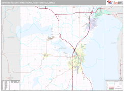 Oshkosh-Neenah Metro Area Digital Map Premium Style